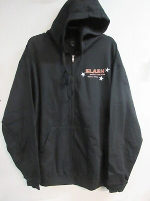 SLASH SUDADERA CON CAPUCHA CON CREMALLERA BANDA DE MÚSICA CONCIERTO MUNDO EN LLAMAS 2XL / XXL Foto 1 de 4