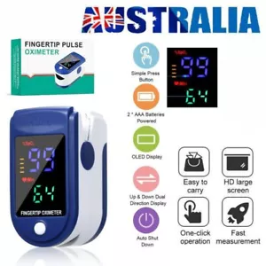 Professional Finger Pulse Oximeter Blood Oxygen Saturation Heart Rate Monitor AU - Picture 1 of 14