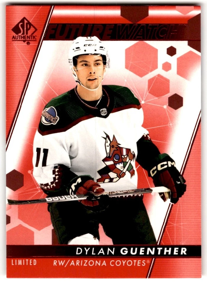 Dylan Guenther 2022-23 SP Authentic Limited Red Future Watch Rookie #143 Arizona - Image 1 of 2