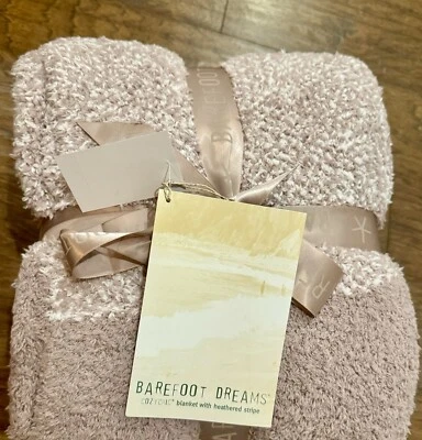 Manta Barefoot Dreams CozyChic Punta Contraste NC3 Vintage Rosa/Blanco Talla 45x60" Foto 1 de 4