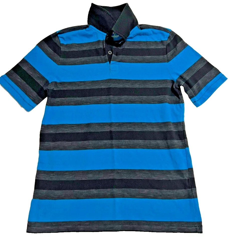 Camisa polo de manga corta para niños a rayas azul halcón talla M juvenil de Tony Hawk Foto 1 de 4