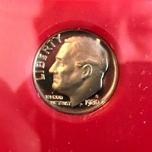1980 P D S Roosevelt Dime In Cello from mint sets, DCAM PROOF from PROOFSet - Picture 1 of 4