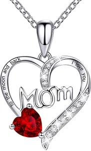 Love Heart Pendant Necklaces for Women, Mother'S Day Gifts for Mom Grandma Wife - Picture 1 of 12