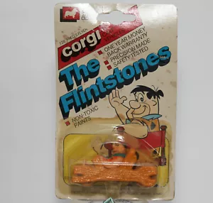 Vintage 1982 Corgi Juniors 128 FLINTSTONES FRED'S FLYER Diecast Car METTOY - Picture 1 of 13