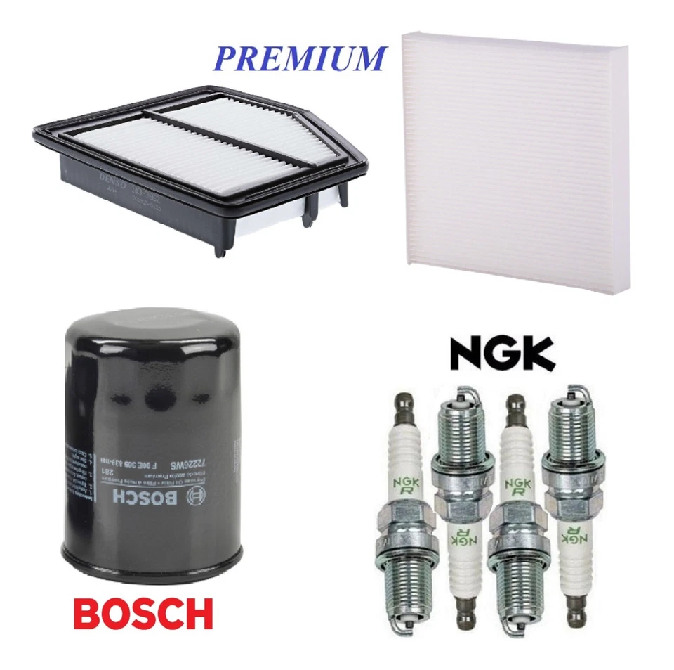 Tune Up Kit Air Cabin Oil Filters Spark Plugs For ACURA ILX L4 2.0L 2013-2015 - Image 1 of 1