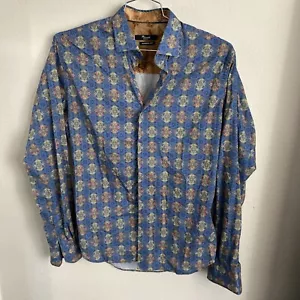 Mizumi Couture Modern Fit Men’s Multicolor Long Sleeve Button Down Shirt Size S - Picture 1 of 4