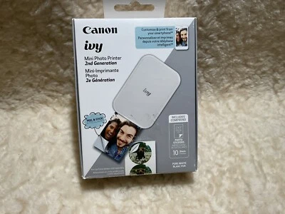 Canon Ivy Mini Photo Printer 2nd Generation Pure White Open Box - Image 1 of 4