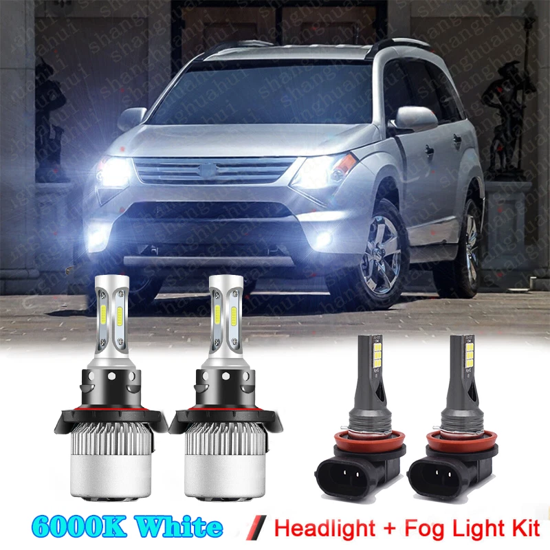 Combo faros LED + luces antiniebla 4x bombillas 6000K para Suzuki XL-7 2007-2009 XL7 Foto 1 de 4