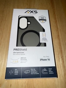 Axs by Axessorize MagSafe ProShield Slim Hybrid Case for Iphone 16 - black - Photo 1 sur 2