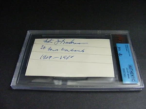 Les Backman Signed 3x5 Index Card BVG/JSA Auto St. Louis Cardinals Ohio d.1975 - Picture 1 of 2