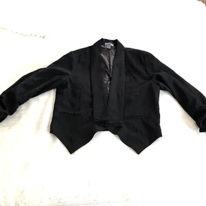 POETRY clothing ladies SMALL crop Blazer Black LINED jacket - Picture 1 of 7