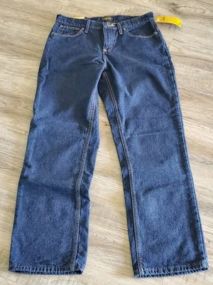 Cabelas Flannel Lined Jeans Womens Size 6 Or 32"  Short/Court  Dark Indigo  NWT - Image 1 of 4