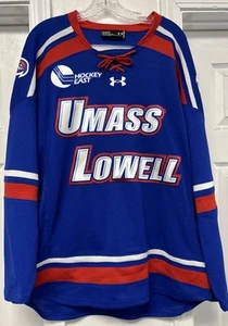 Maglia UMASS Lowell Hockey East blu Clean East NCAA River Hawks uomo piccola VGU - Foto 1 di 9