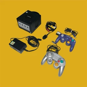 Consola Nintendo DOL-101 (EE. UU.) GameCube - Paquete Negro 2 Controladores, Tarjeta de Memoria - Imagen 1 de 22