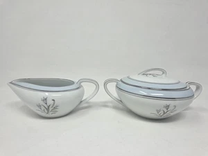 Noritake 5558 Bluebell Creamer and Covered Sugar - Picture 1 of 9