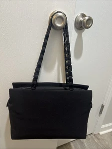 Salvatore Ferragamo Italien Damen Canvas Beuteltasche Tasche authentisch AU-21 0191 schwarz - Bild 1 von 16