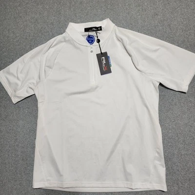 Camisa de golf RLX Ralph Lauren blanca para hombre mediana 1/4 cremallera ajuste profesional pulóver absorbente nueva Foto 1 de 4