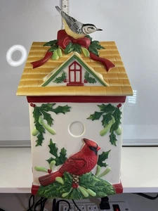 Lenox Winter Greetings Birdhouse Cookie Jar MINT - Picture 1 of 6