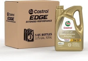 Castrol EDGE Extended Performance 5W-30 Advanced Full 5 cuartos de galón, paquete de 3 - Imagen 1 de 15