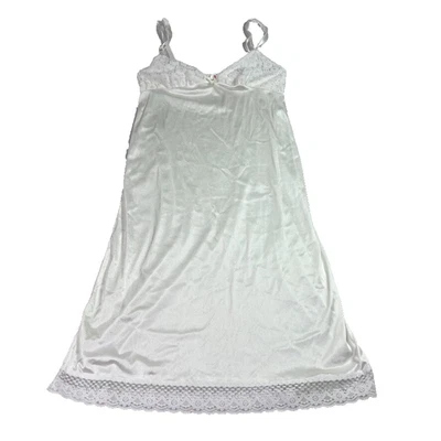 Camisón de pétalos rosas para mujer S-M encaje floral transparente maxi satinado coqueta de hadas Foto 1 de 4