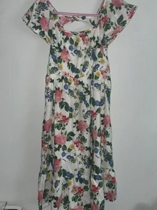 Old Navy Floral Off-Shoulder Dress with Short Sleeves NWOT Girls Size 14-16 - Picture 1 of 7