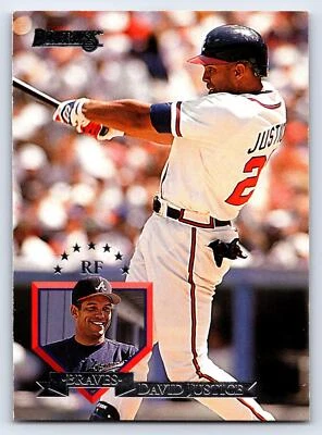 1995 Donruss #1 David Justice Atlanta Braves BASEBALL Card - Image 1 of 2