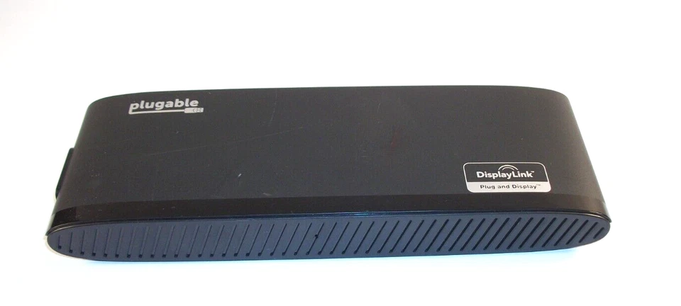 Plugable UD-3900H USB 3.0 6-Port Dual Monitor Horizontal Docking Station for Windows Devices