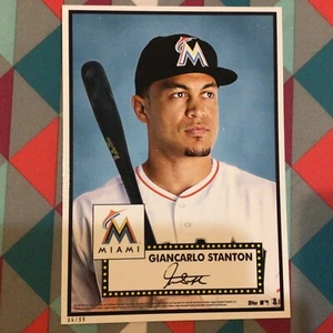 Giancarlo Stanton #2 Marlins 06/99 Fabriqué 2015 Topps 5x7 1952 Mise à jour hommage 52 - Photo 1/2
