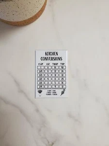Kitchen Conversion Magnet | Vertical 2" x 3" - Picture 1 of 3
