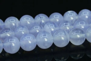 Cuentas sueltas redondas de encaje azul transparente natural de 5 mm grado AAA - Imagen 1 de 4