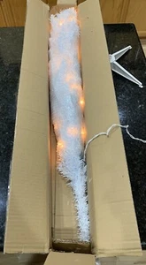 Brand New 4 Foot Pre Lit Artificial White Tinsel Christmas Tree 70 LED Lights - Picture 1 of 2