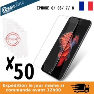 VERRE TREMPE X50 VITRE DE PROTECTION ECRAN APPLE IPHONE 6 / 6S / 7 / 8 NEUF - Photo 1 sur 1