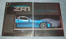 2009 Corvette ZR1 Vintage Tech Analysis Info Article "Unveiling the Super Vette"