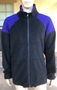 Vintage HEAD Exploration Full Zip Fleece Jacket Black Purple Men’s Size XXL 2XL - Picture 1 of 10