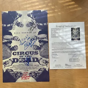 Circus of the Dead signiertes Poster, Billy Pon, Chacon, Gracida, Edwards mit COA - Bild 1 von 12