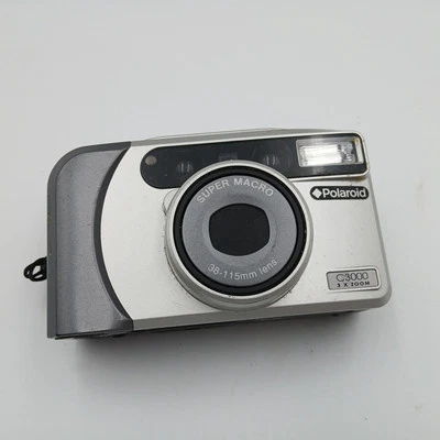 Polaroid C3000 35mm Film Point and Shoot Camera Silver - Untested - Image 1 of 4