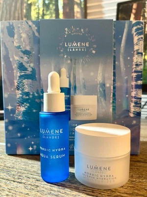 LUMENE Nordic Hydra Abedul Rocío Hidratación Set Suero e Hidratante NUEVO ¡ENVÍO GRATUITO! Foto 1 de 4
