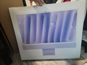 Apple iMac 24" All-in-One M4 chip 10 CPU GPU 16GB RAM 256GB SSD PURPLE MWV63LL/A - Afbeelding 1 van 5
