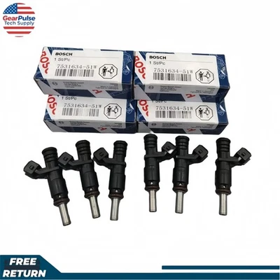Inyectores de combustible 6X 7531634 para BMW 2007-2012 3,0 L X3 X5 Z4 328i 328xi 528i Foto 1 de 4
