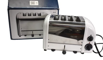 Dualit Classic 4 Slice NewGen Toaster Stainless Steel / White New Gen Kitchen - Image 1 of 4