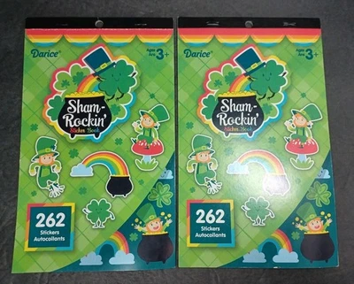 Juego de 2 libros de pegatinas Sham-Rockin' para edades de 3+ con 262 pegatinas faltantes Darice Foto 1 de 4