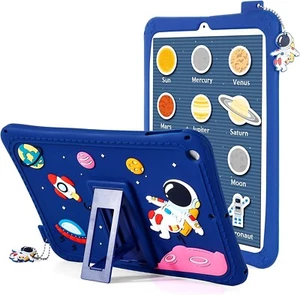 Housse de protection enfant pour iPad 6ème/5ème génération 9,7 silicone béquille astronaute - Photo 1/24