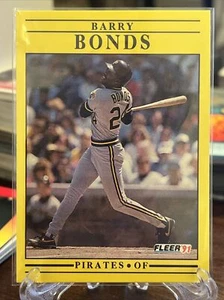 1991 Fleer #33 Barry Bonds Pittsburgh Pirates - Picture 1 of 2