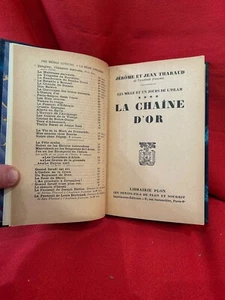 THARAUD (Jérome / Jean) - La Chaîne d'or. Plon, 1950, reliure. - Imagen 1 de 6