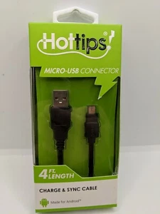 Hottips Elite Premium Charge & Sync Cable 4Ft. Micro USB Connector - Picture 1 of 1