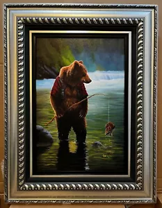 Michael Godard "Gone Fishing" 2023, hand-signed & embellished giclee - Picture 1 of 8