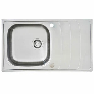 Respekta Fregadero empotrado Miami 86x50x19 cm Acero inoxidable Fregadero de cocina Fregadero Fregadero - Imagen 1 de 6