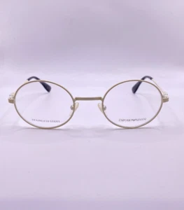 Emporio Armani EA 9652 HID Ivory White Round Metal Eyeglasses Frame 46-21-140 - Picture 1 of 4