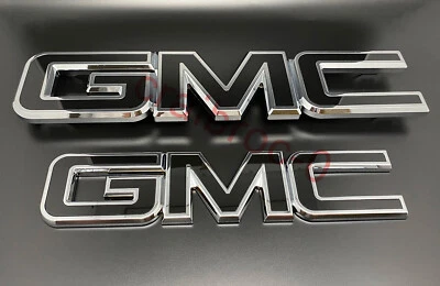 2015-2019 GMC Sierra 1500 2500HD 3500HD Front Grille Tailgate Rear Emblem  2pcs - Image 1 of 4