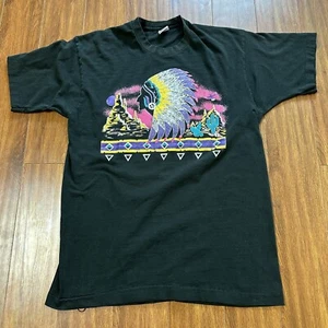 Vtg 1993 53rd Annual Sturgis Motorcycle Shirt L Native American S/S Tee Made USA - Imagen 1 de 12